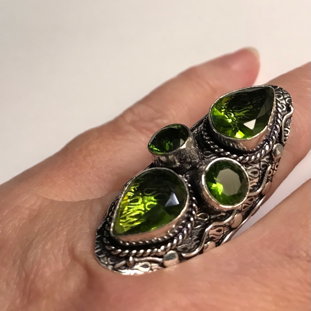 Peridot 925 Sterling Silver Ring